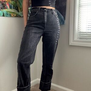 Abercrombie washed black 90s straight jeans